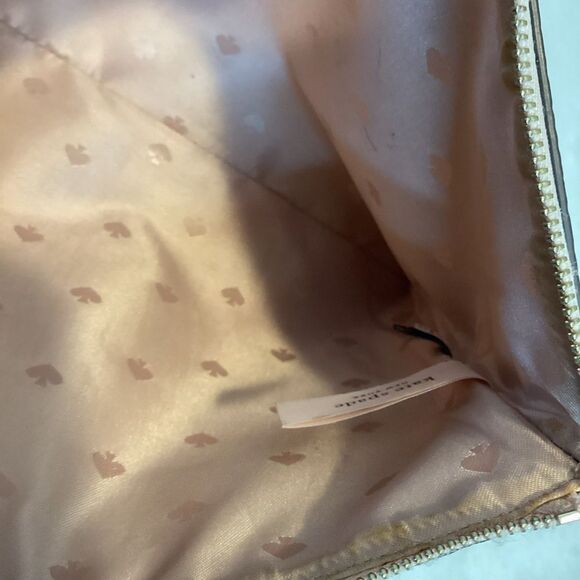 Kate Spade Sienne Logo Large Pebbled Leather Tassel Pouch Clutch - Picture 15 of 16